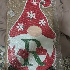 Festive Red and Green Gnome Holiday Decoration